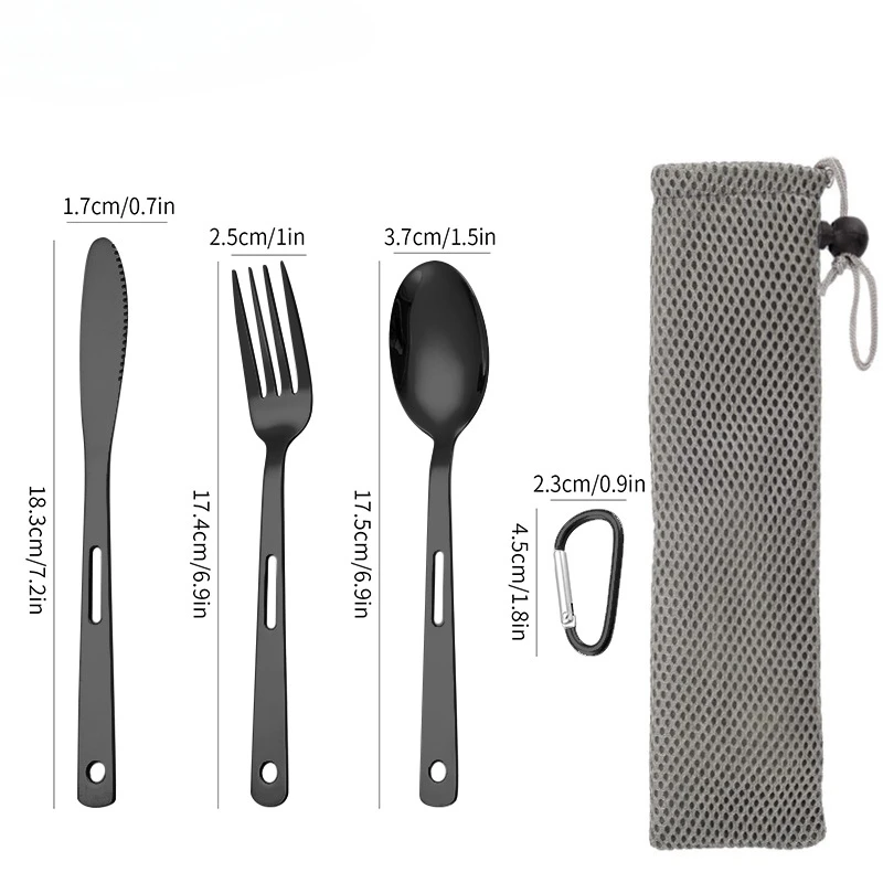 Spoon Fork Knife Sets Stainles - Outdoor Camping Dining Set recension och pris